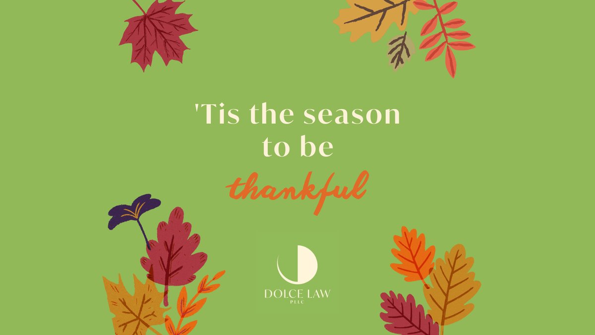 DolceLaw's tweet photo. We are thankful for the continued opportunity to advocate on behalf of our diverse, hardworking, and courageous clients. Happy #Thanksgiving to all! #ThanksgivingDay #HappyThanksgiving #givethanks #gratitude #gr​ateful #thankyou https://t.co/G6isMrlBVp