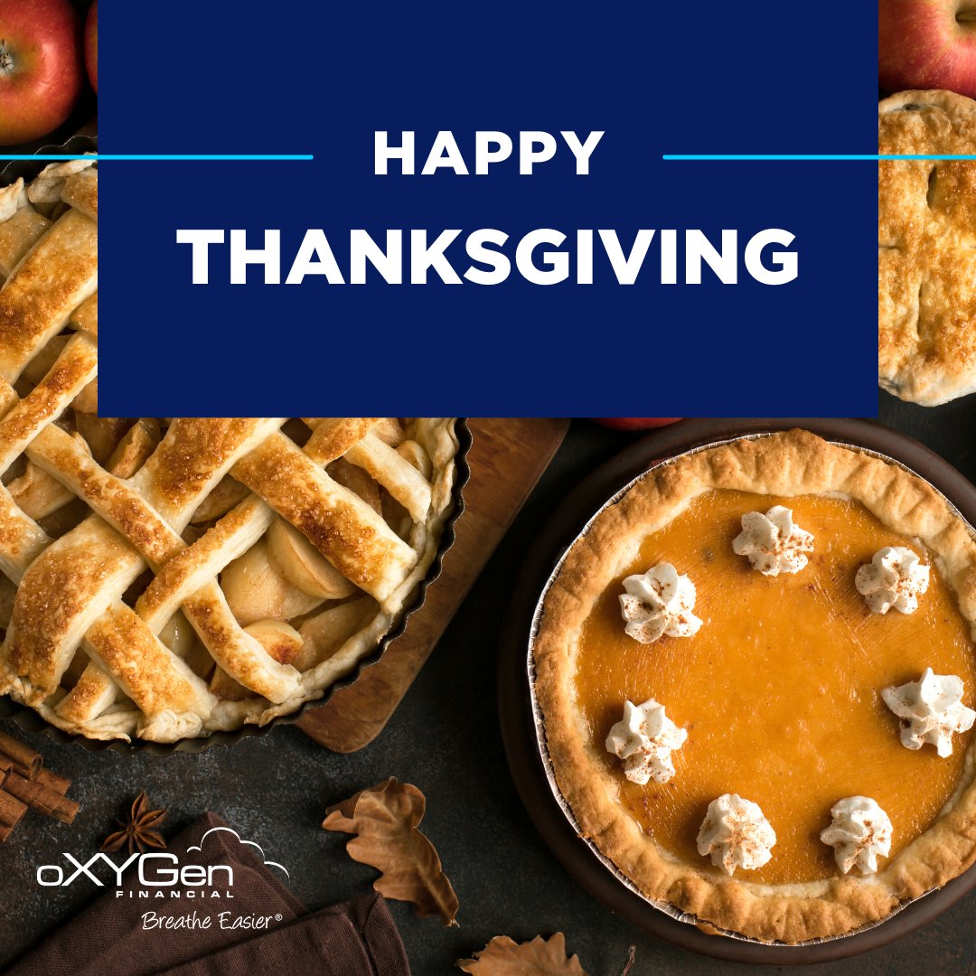 We wanted to wish everyone a Happy Thanksgiving and thank you for allowing us to help you breathe easier® about life! bit.ly/2IYTcCv #oXYGenFinancial #BreatheEasier #HappyThanksgiving #FinancialPlanning #Investing #FinancialPlanner #PriavteCFO