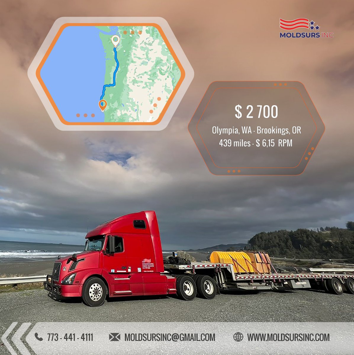 Here we have only the best deals! 💯
📞 Call us at: +1 773-441-4111
✉️ Or email us at: moldsursinc@gmail.com
#logistics #logisticssolutions #CDL  #freight  #truckdrivers #owneroperator