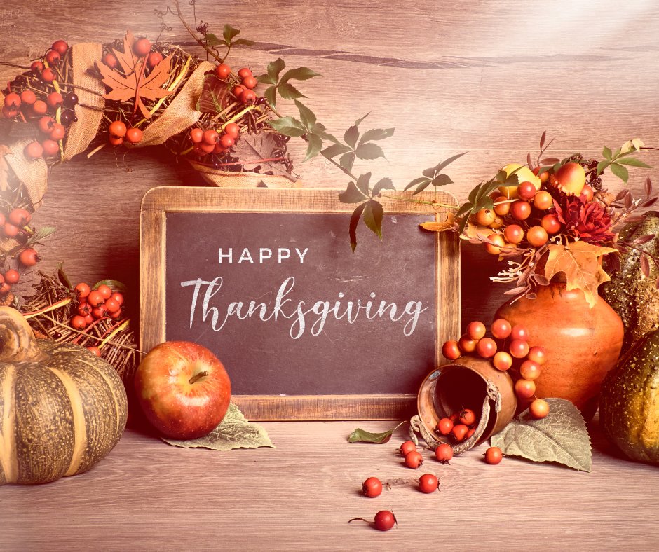 Happy Thanksgiving! We are thankful for our clinicians, nurses, staff and volunteers who care for our patients.