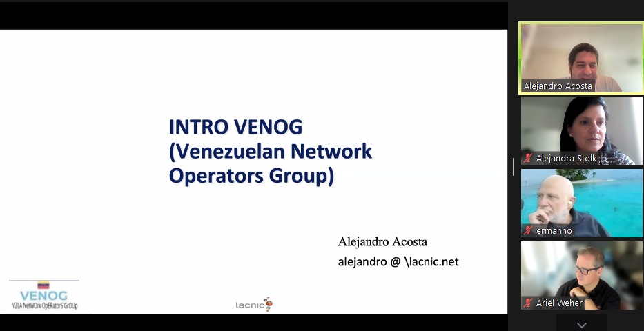 ISOC_Venezuela's tweet photo. Ya somos más de 50 personas conectadas a nuestra primera reunión virtual #VENOG construyendo un #InternetVE más fuerte y estable, estableciendo vínculos técnicos entre pares https://t.co/ZENg6ISyCu