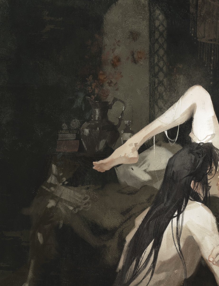 #多勒斯之歌 
一个oc的车车，拉兰诺x格兰希尔

下次没事不要把涩图当油画画🙏

全图走↓
[R-18] 阿苏哈德的晨曦 | 魚與花雕 #pixiv pixiv.net/artworks/10306…