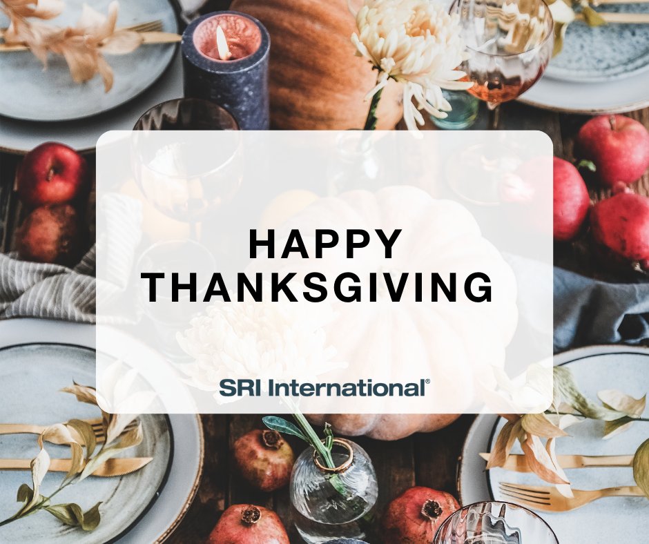 Give thanks, today and every day. From our SRI family to yours, Happy Thanksgiving! #happythanksgiving