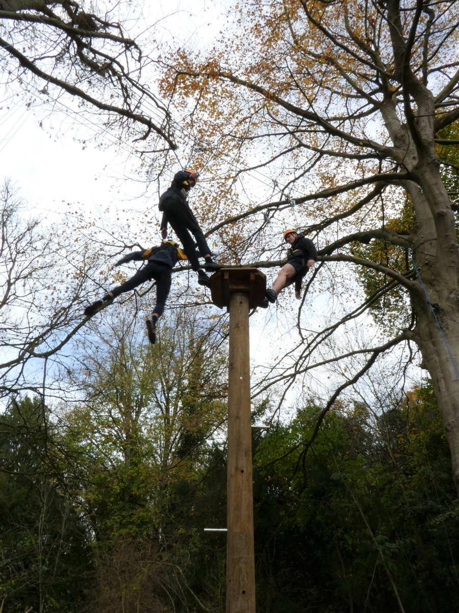 AdventuresAtRBC's tweet photo. Great session on the 'High All Aboard' this afternoon. With just 4 pegs and small platform, it was a test of nerves and team work. Fun with a purpose! https://t.co/92gTWbKNya