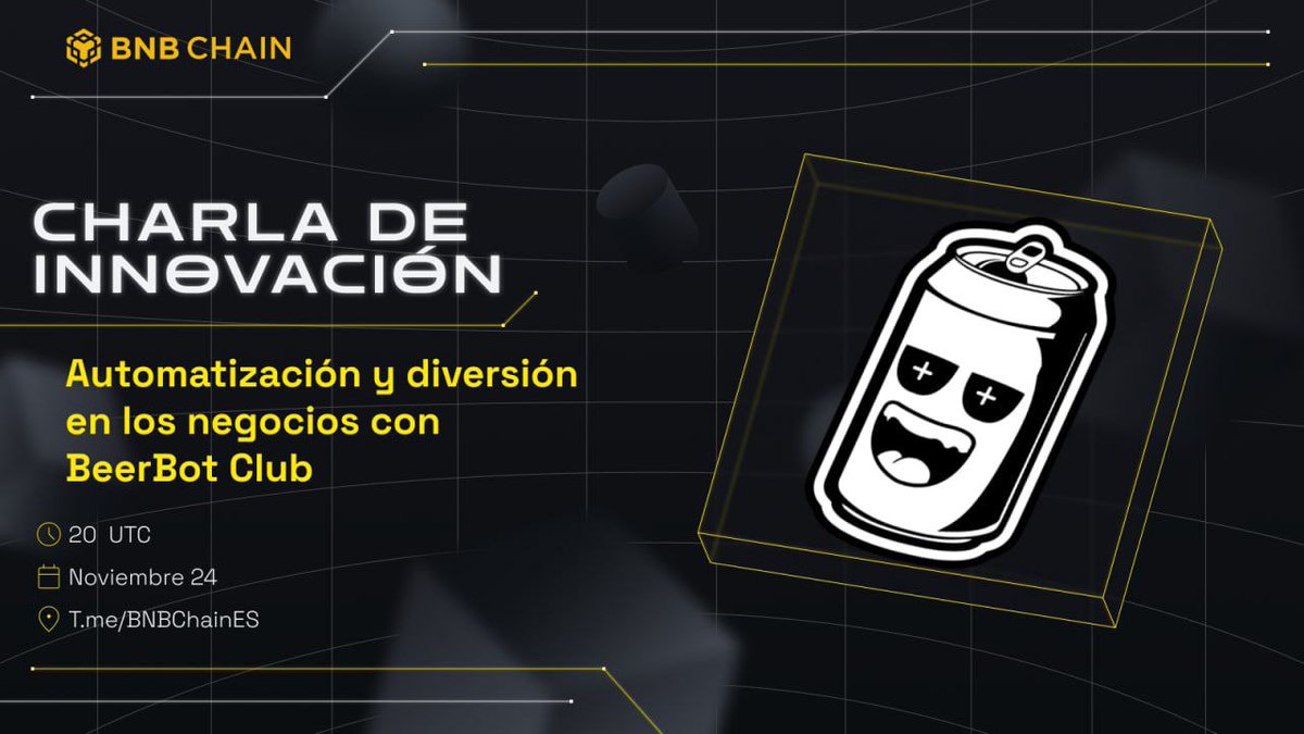 BeerBotClub's tweet photo. ¡Hey, BeerBots! Hoy se prende el #beerminteo y las actividades en la #beerweek continúan 🔥
La cita es hoy a las 4:00 pm con la comunidad @BNBCHAIN en Español y Birri @FranklinZeroCr
"Automatización y diversión en los negocios con #BeerBotClub."
😎🍻
https://t.co/9ZxN1KQO51 https://t.co/giWHKpxEBD