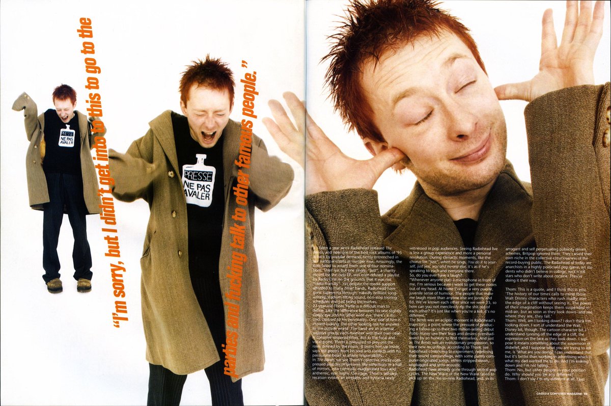 Thom Yorke for Dazed and Confused, 1996.
