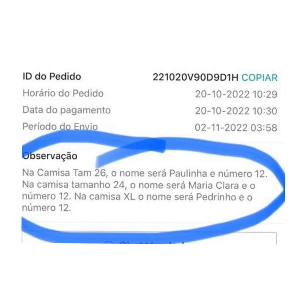 choquei's tweet image. 🚨VEJA: Brasileiro faz pedido de camisetas da Seleção no exterior e viraliza ao mostrar resultado.
