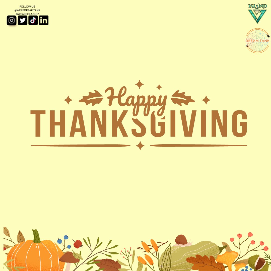 Dream Tank (@wearedreamtank) on Twitter photo Thanksgiving gives us a chance to thank our Partners, Team, and Associates who help us to #empower and # Inspire the #Youth. Happy Thanksgiving. 🎉🥂
#thanksgiving #sdg #sdggoals
@speakerjeffhoffman @nfcommunications <a href="/waterherald/">Margot Chauveau🔝🐐</a> @bonisha_maitra #gew #entrepreneur #youth Thanksgiving gives us a chance to thank our Partners, Team, and Associates who help us to #empower and # Inspire the #Youth. Happy Thanksgiving. 🎉🥂
#thanksgiving #sdg #sdggoals
@speakerjeffhoffman @nfcommunications <a href="/waterherald/">Margot Chauveau🔝🐐</a> @bonisha_maitra #gew #entrepreneur #youth