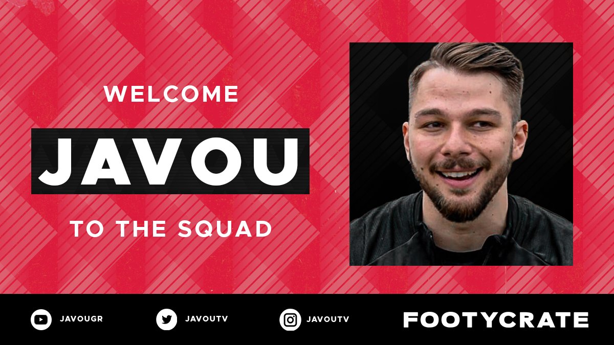 We’re delighted to announce that <a href="/JavouTV/">Javou</a> has become the latest creator to sign the dotted line and join the FootyCrate team as an owner  #welcomejavou #footycrate  #Announcement  #mysteryshirts