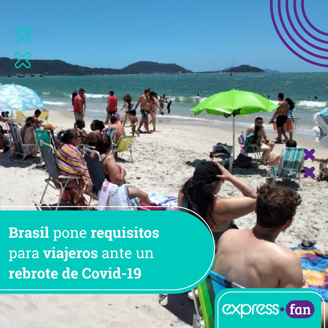 Uso de mascarilla es obligatorio en aeropuertos y aviones.
Vacuna contra la Fiebre Amarilla.
Comprobante de vacunación completa contra covid-19 o prueba de antígeno.
Dos resultados de RT-PCR detectable, con intervalo de mínimo catorce días.

#vacaciones #verano #brasil #turismo