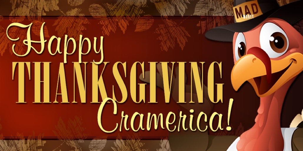 MadMoneyOnCNBC's tweet photo. From our Mad family to yours, Happy Thanksgiving! We are grateful for you, Cramerica! 🦃 https://t.co/zKWOqgIK0R