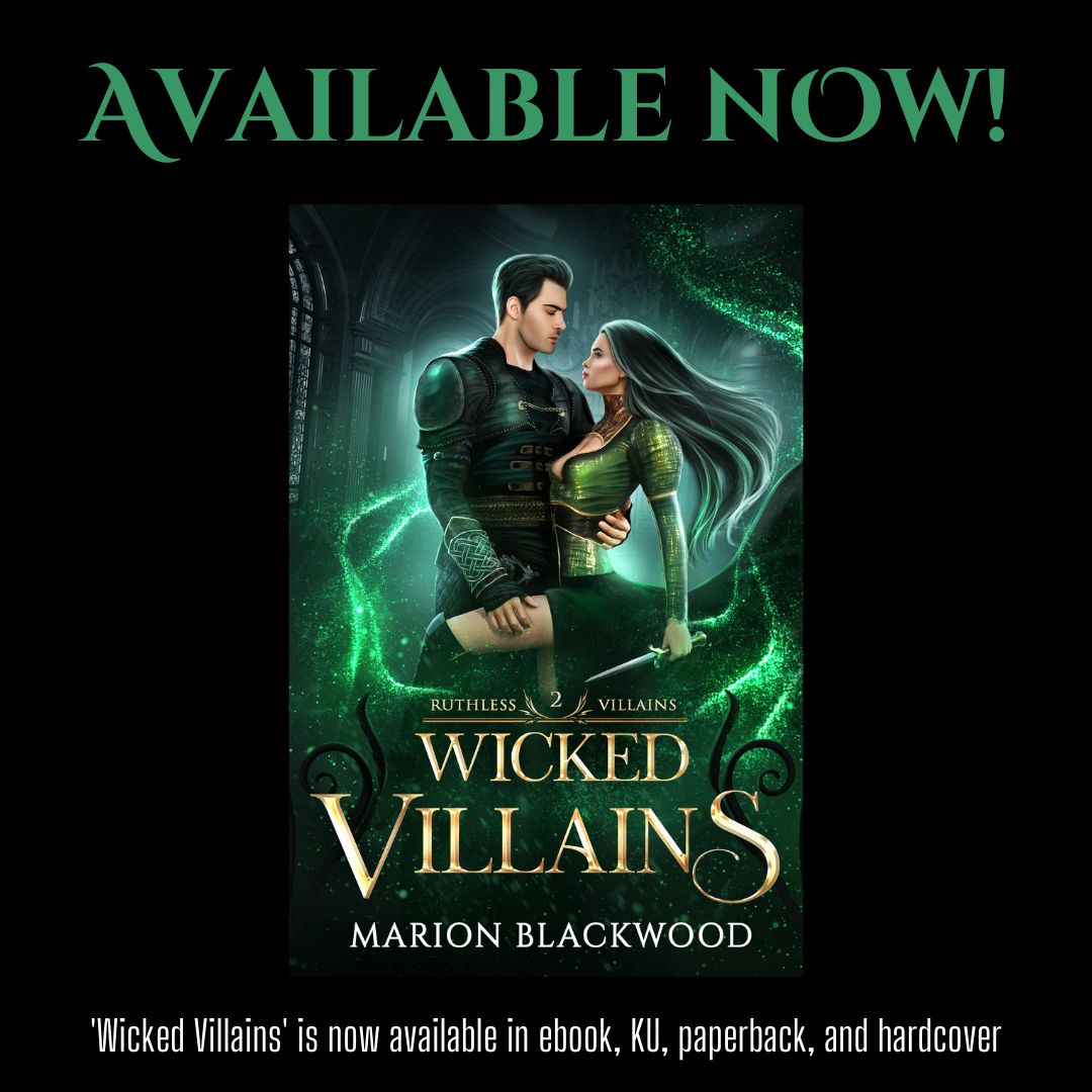 It's release day!! 🥳🥰 'Wicked Villains' (Ruthless Villains: Book 2) is now available in paperback, hardcover, and ebook - and to read in Kindle Unlimited 🖤⚔️ You can find it here: books2read.com/ruthlessvillai… #WritingCommunity #AmWritingFantasy