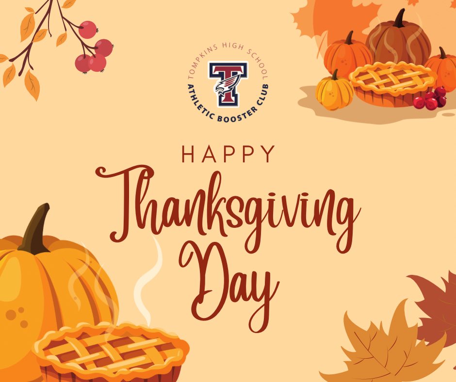 OTHSABClub's tweet photo. "Food always tastes better when you eat it with family."
From our family to yours, we are wishing you all a wonderful day filled with togetherness and love. Happy Thanksgiving to you all!
#tompkinsabc #ThanksgivingDay #thankfulgratefulblessed https://t.co/oSO4hhHqsx