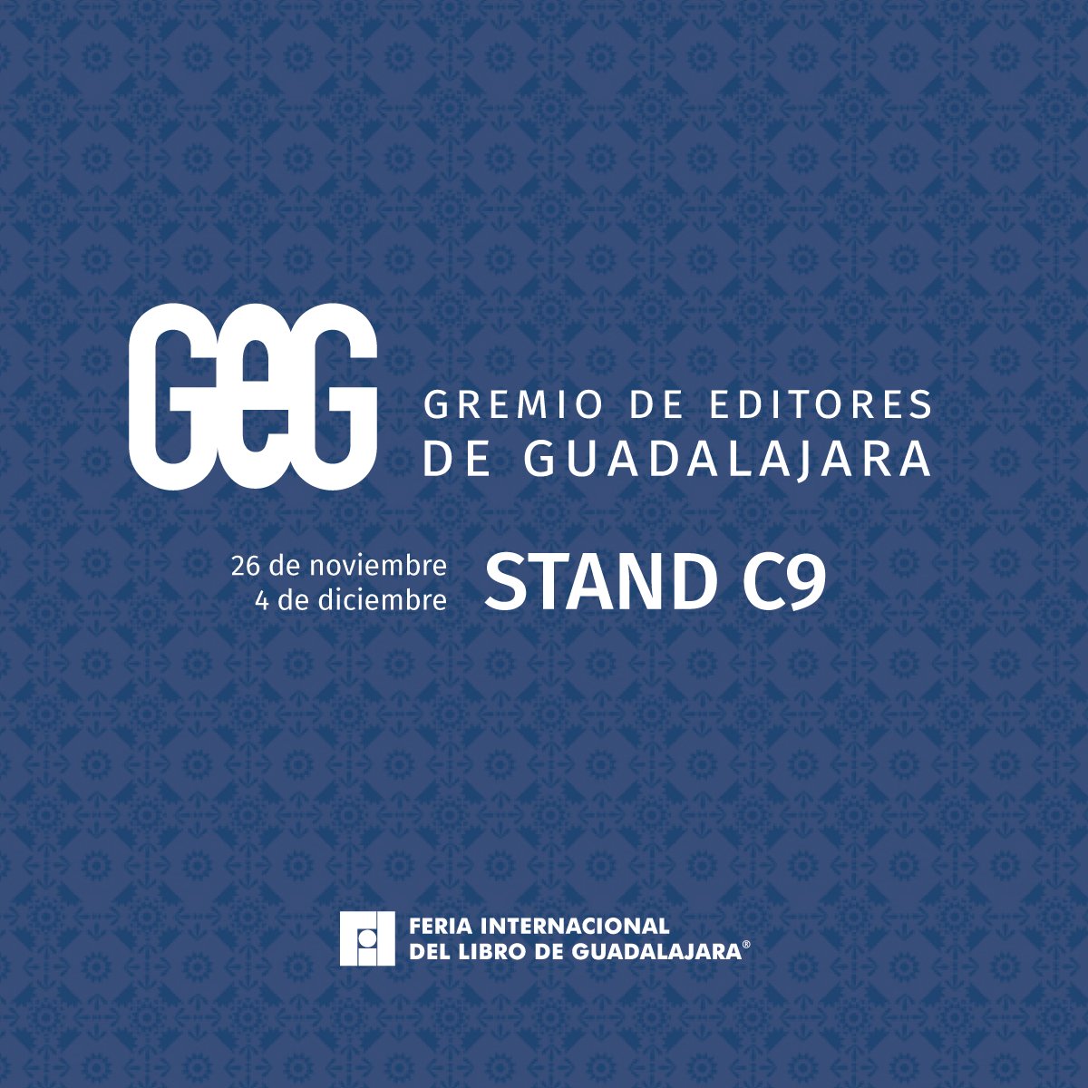 GdlGremio's tweet photo. Presencia del Gremio de editores de Guadalajara en la @filguadalajara 2022. Del 26 de noviembre al 4 de diciembre, stand C9. ¡Acá nos vemos!

#GDLGremio https://t.co/A93xhPfIY8