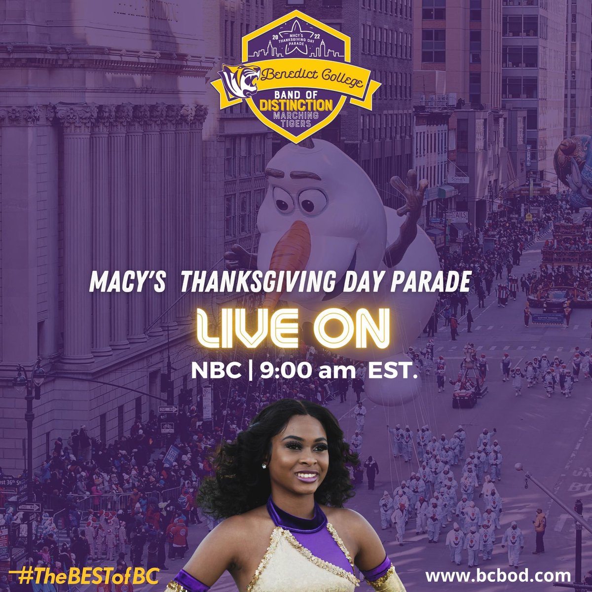 Listen @nbc @Macys , I’m here for the @BC_BOD !!!! Proud of the BCBOD!!! Are you ready… CAUSE HERE THEY GO!!!
#HBCU #bcbod #bandlife #hbcupride #hbcumade