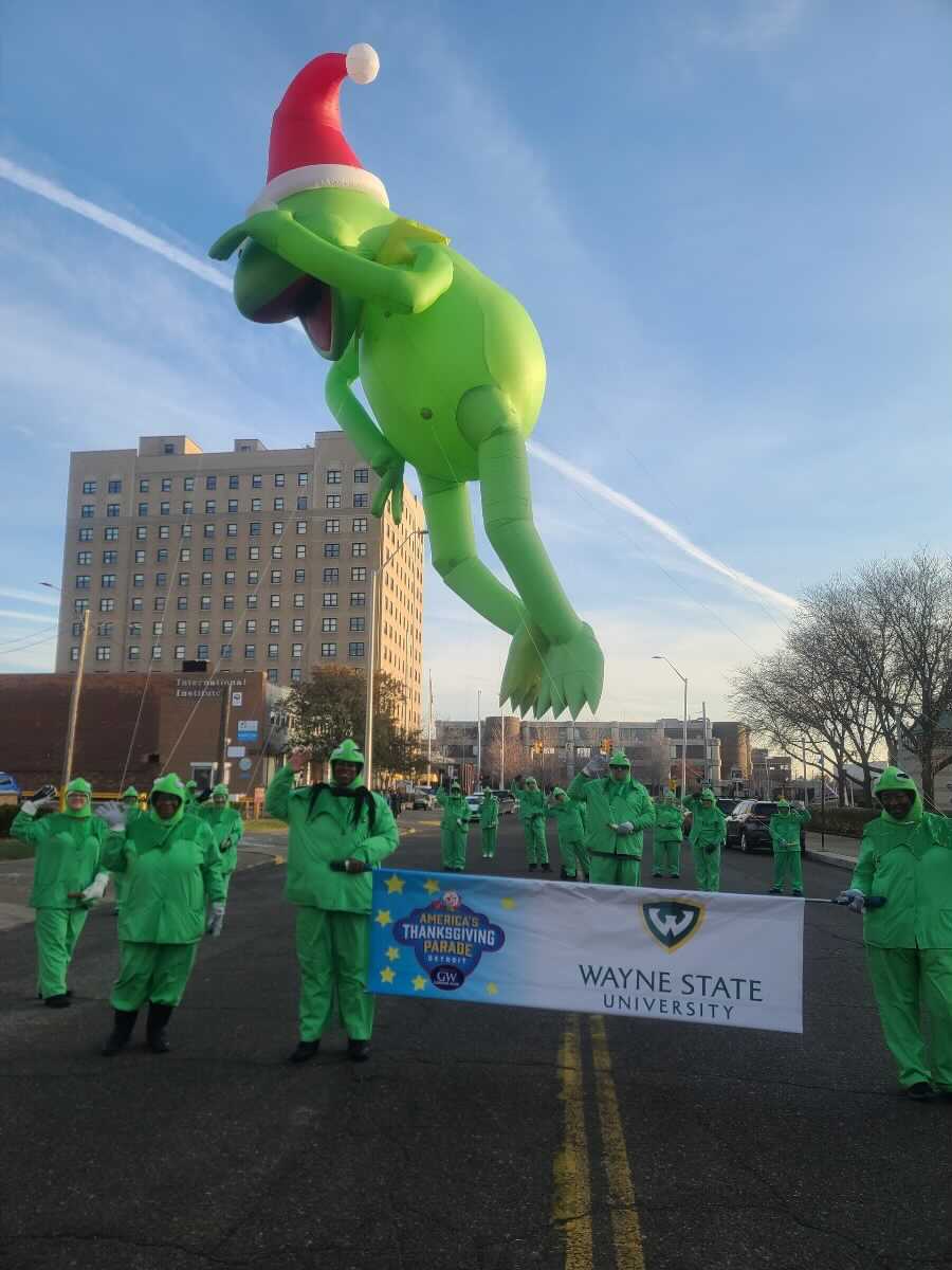waynestate's tweet photo. Wishing our Warrior community a safe, healthy Thanksgiving! The university is closed for the holiday.

Watch America's Thanksgiving Parade Detroit to see the Kermit balloon, sponsored by WSU. @ParadeCo

#WayneStateUniversity #WarriorStrong #HappyThanksgiving #DetroitParade https://t.co/doWhYt6ile