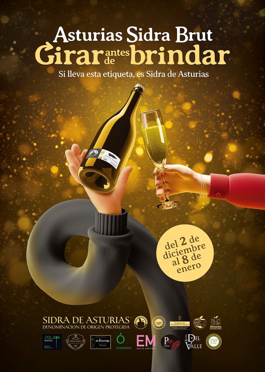 🔉 Os presentamos la campaña promocional de navidad de la Sidra Natural Espumosa que coincide con el evento Asturias Sidra Brut.

▪️ Si tienes un local de hostelería y quieres participar, inscríbete antes del 30 de noviembre en: eventos@gustatio.es.

sidradeasturias.es/wp-content/upl…