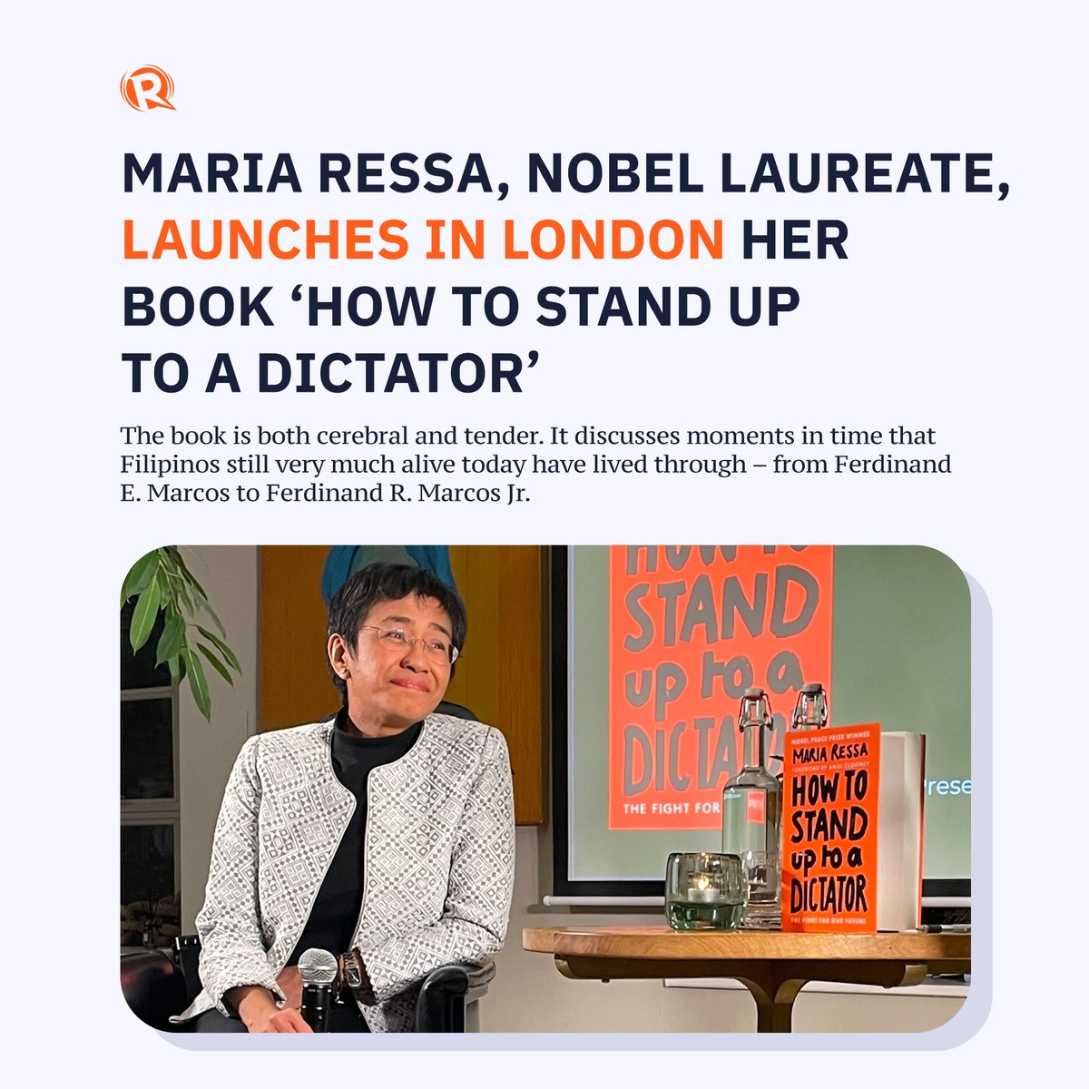 Maria Ressa, a journalist of 36 years, is not able to keep any of her ...