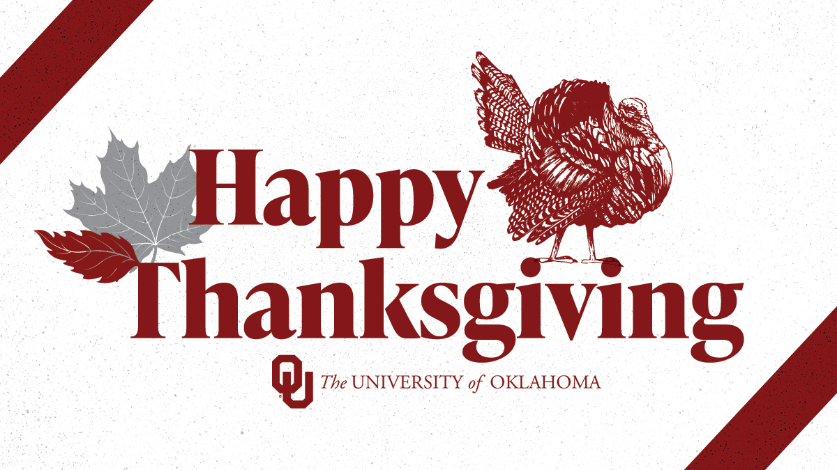 UofOklahoma's tweet image. There’s a lot to be thankful for this year, but today and always, we’re especially thankful for our #OUFamily.

Happy Thanksgiving!