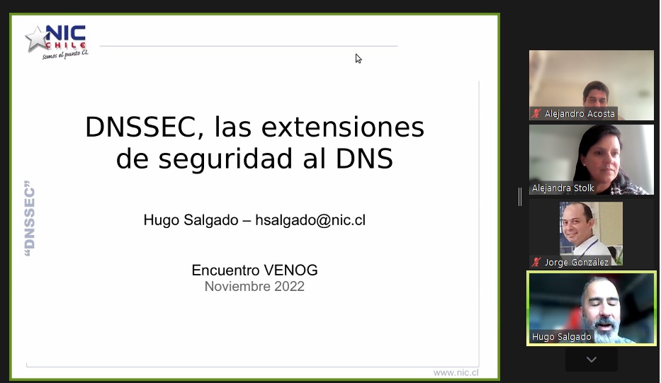 ISOC_Venezuela's tweet photo. Nos habla @huguei sobre #DNSSEC y las vulnerabilidades que presenta un servicio tan neurálgico como el DNS #VENOG #InternetVE https://t.co/6efg0W9o39