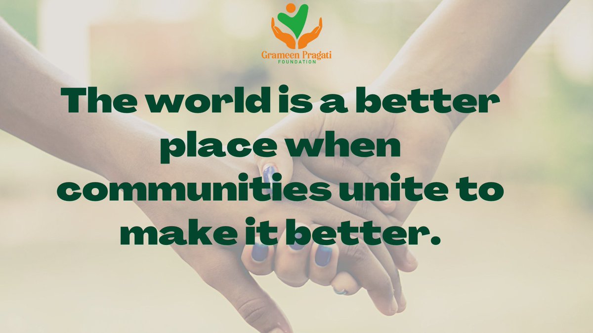 At #grameenpragati, we believe that everyone can make a difference in their community. In fact, our vision is to see a world where communities are self-sufficient and thriving.⁣