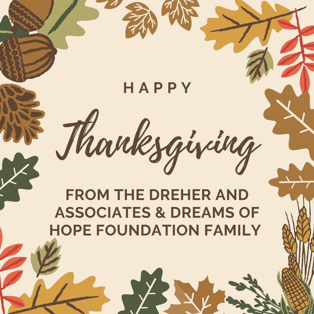 DreamsofHope757's tweet image. From our family to yours, Happy Thanksgiving! We are so grateful this holiday season and hope that you are spending this precious time with your loved ones!