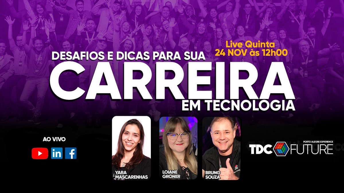 TheDevConf's tweet image. É Hoje antes do jogo do Brasil!! 12h🚀⌚
Vem que da tempo!!
bit.ly/3EyNC3c
#TheDevConf