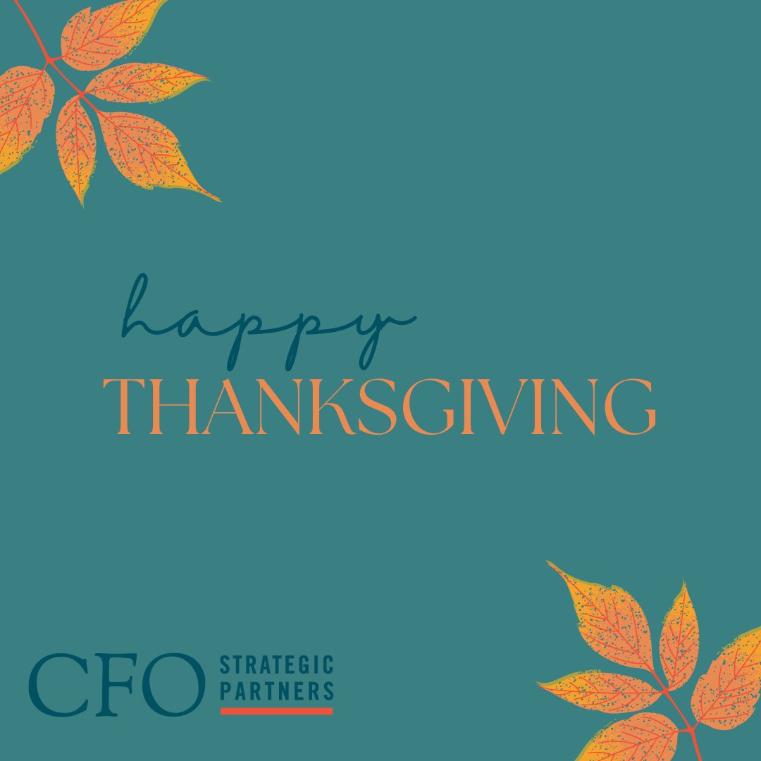CFOConsultants's tweet photo. Wishing you and yours a very Happy Thanksgiving from our entire team at CFO Strategic Partners. https://t.co/ODCy2oj0UL