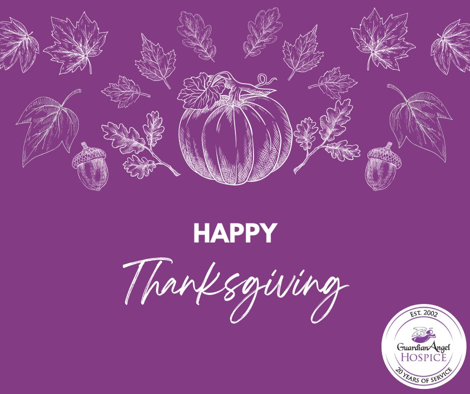 GAHospice's tweet photo. Happy Thanksgiving! We are thankful for the families who continue to trust our team to care for their loved ones. We are thankful for our compassionate team and volunteers. We are thankful for our community supporters and partners. We are thankful! #thanksgiving #thankful https://t.co/JRkIXxwSXO