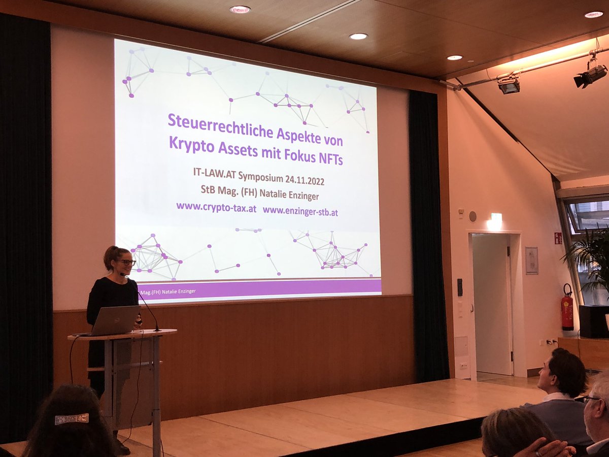 Letzter Vortrag von Teil 1:

Steuerberaterin Natalie Enzinger über die steuerrechtlichen Aspekte von Krypto Assets mit Fokus auf NFTs

#itlawsymp22 #nft