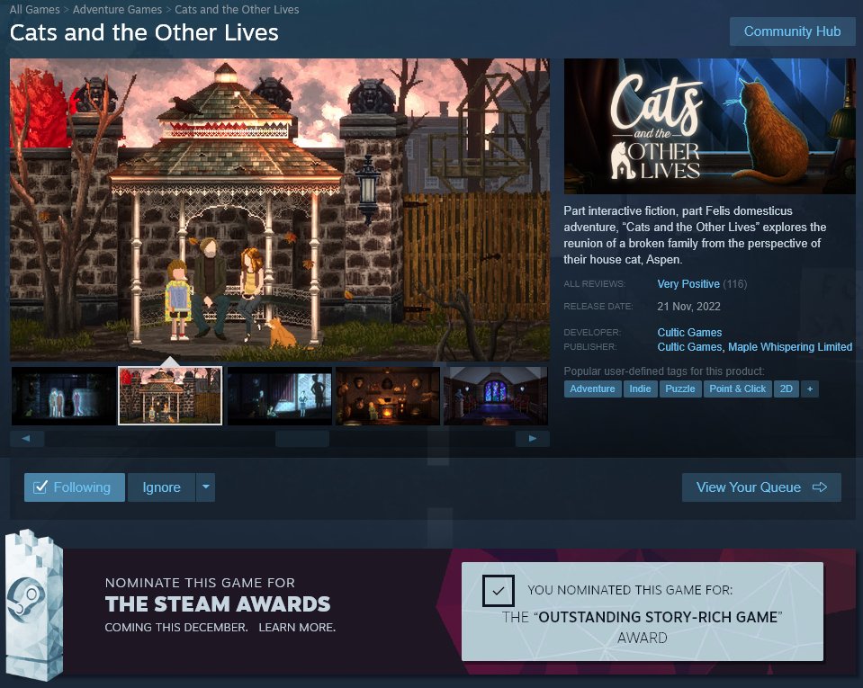 Cats and the Other Lives on Steam