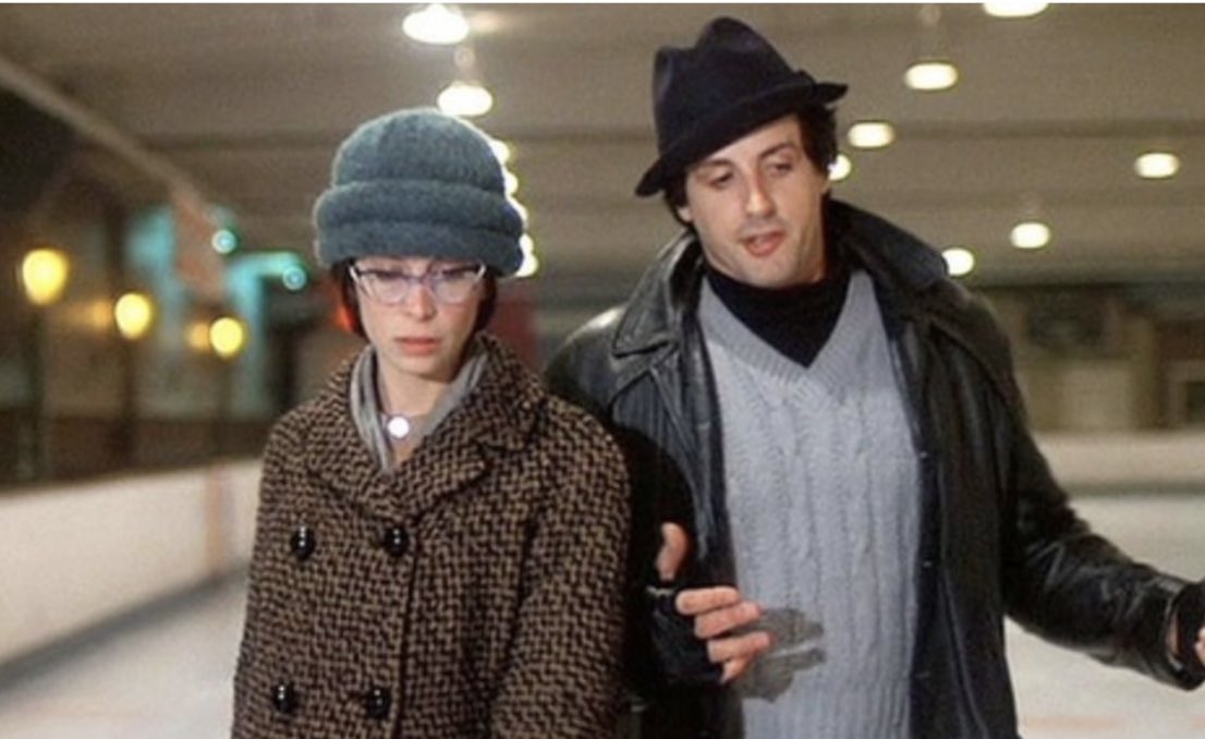 RichardERoeper's tweet photo. Thanksgiving, 1975: Rocky Balboa has his first date with Adrian Pennino, paying $10 for 10 minutes of time on a closed ice rink. Five weeks later, on Jan. 1, 1976, Balboa nearly beat the legendary Apollo Creed for the heavyweight championship of the world. HAPPY THANKSGIVING! 🦃 https://t.co/c2CgeP5rkq