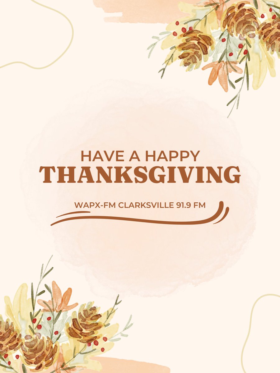 Have a safe and healthy #Thanksgiving holiday! Thank *you* for supporting our campus radio station!