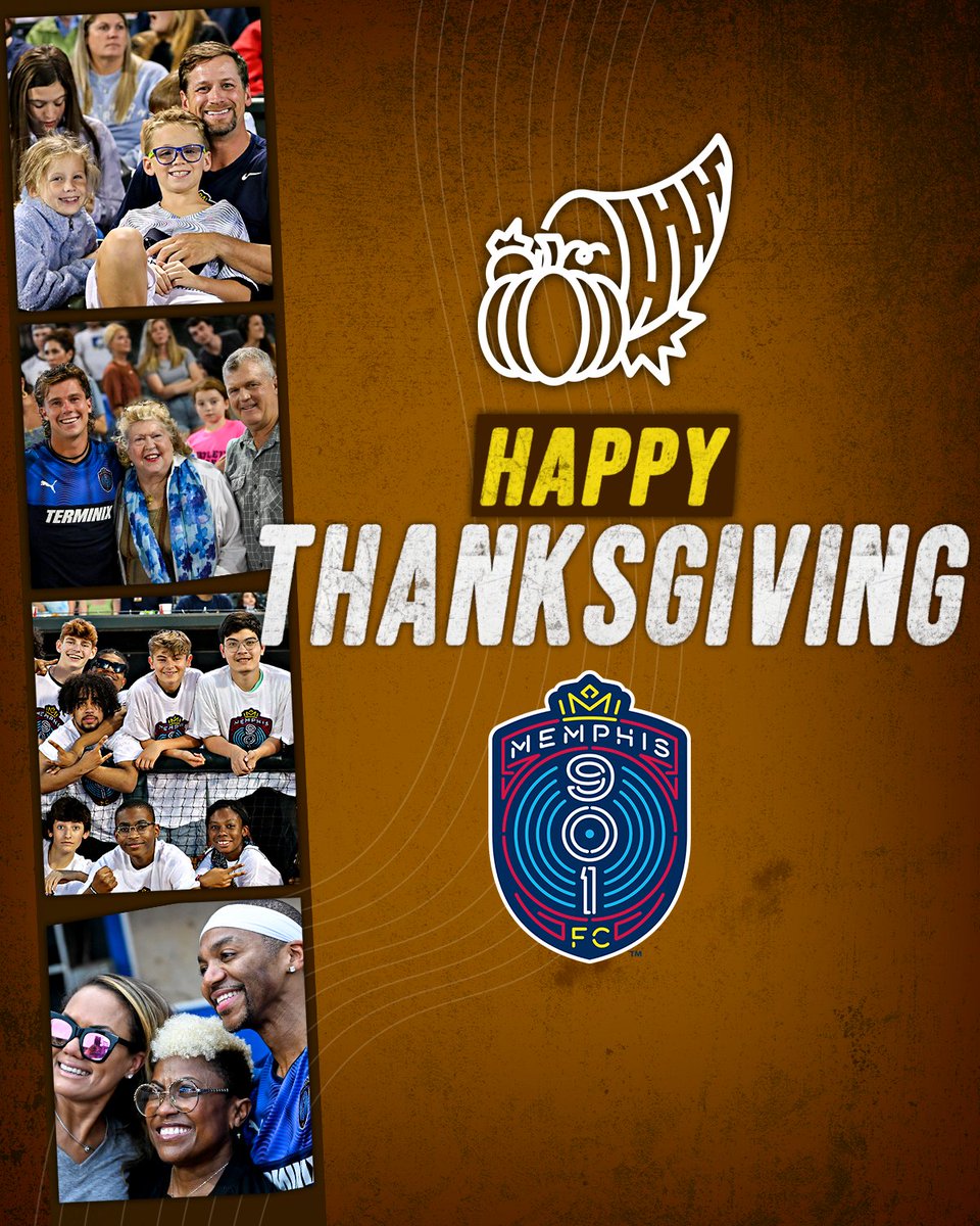 Memphis901FC's tweet photo. Happy Thanksgiving from our family to yours!

We're grateful for you, Memphis! Ⓜ️ 

#DefendMemphis https://t.co/XzjiHva2JV