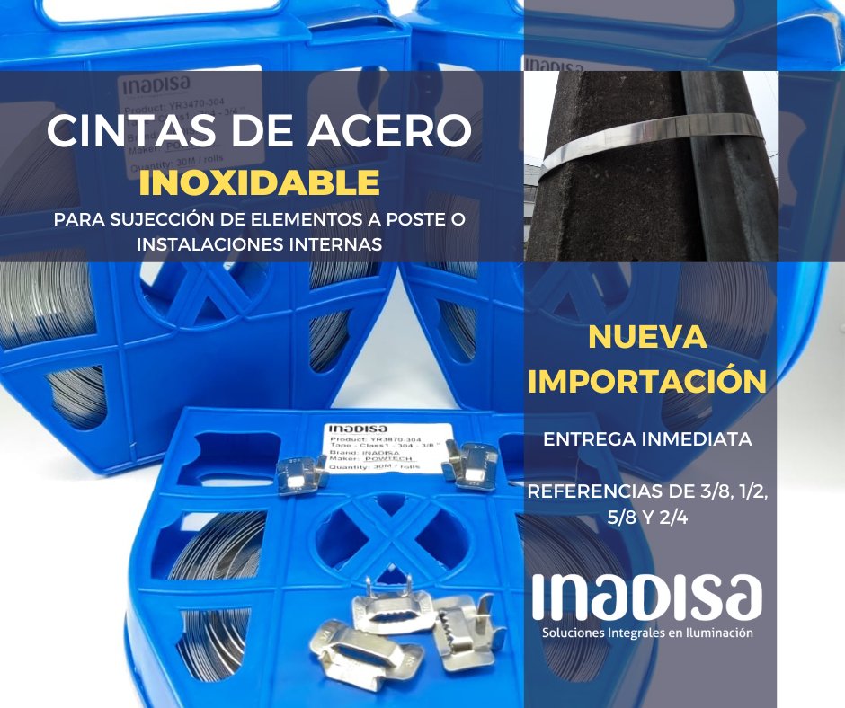 INADISA's tweet photo. Cotiza tus cintas de acero inoxidable en acero 304 en todas las referencias, con certificación, para entrega inmediata. 
📞Contactate para más información
3223797112
ventas.online@inadisa.com https://t.co/ynZEkrcoS4