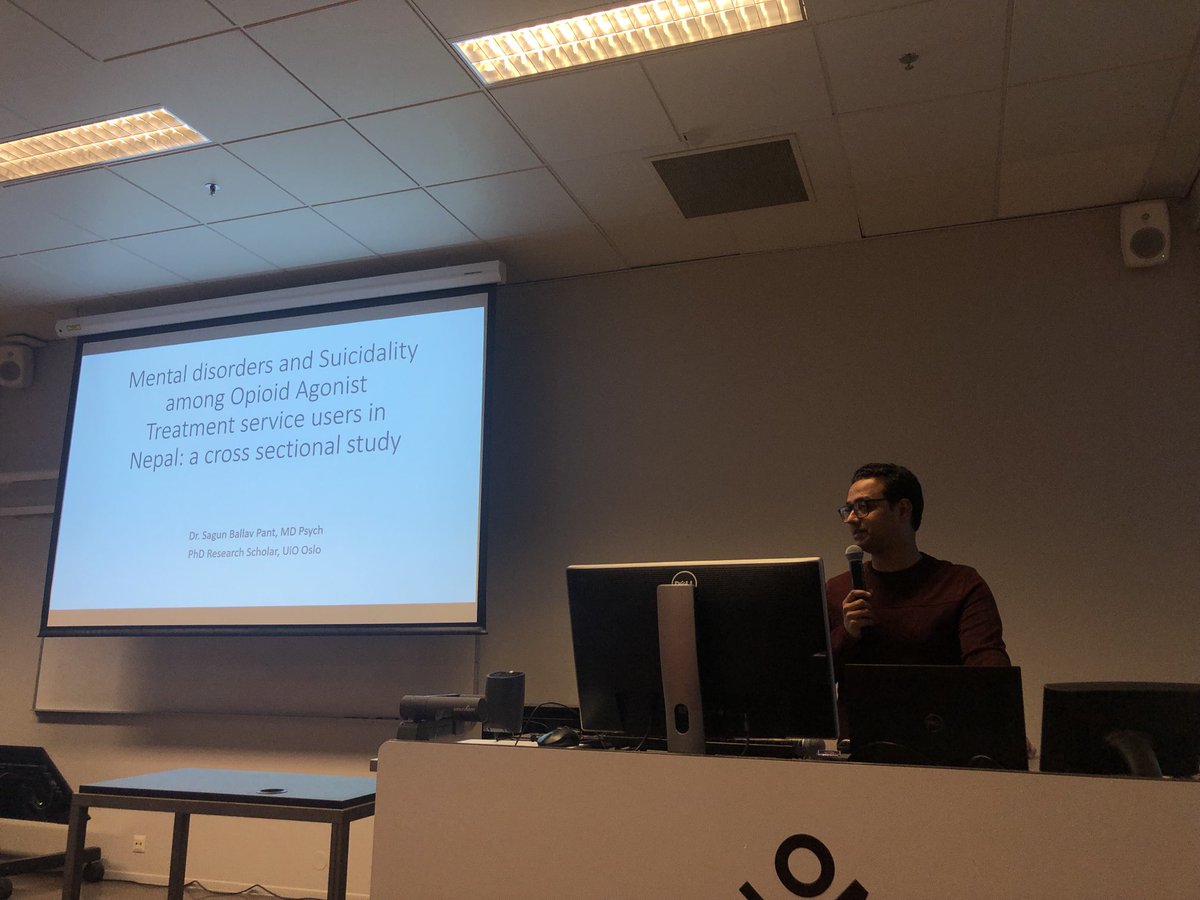 Important learning from Nepal study on mental disorders and suicidal ideation among people using drugs receiving Opioid Agonist Treatment services, presented by Sagun Shakya, ⁦<a href="/NRSGlobalHealth/">Global Health Research School</a>⁩