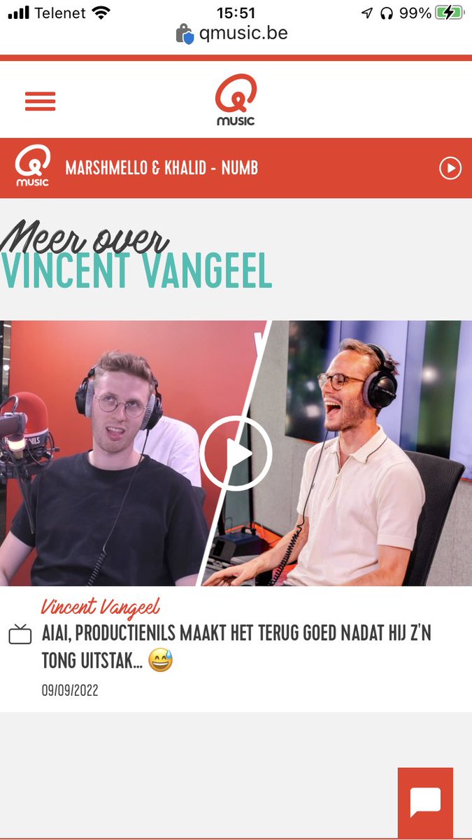 ⁦@Qmusic_BE⁩ ⁦<a href="/vincentvangeel/">vincent vangeel 🥐</a>⁩ ⁦<a href="/VincentFierens/">Vincent Fierens</a>⁩
