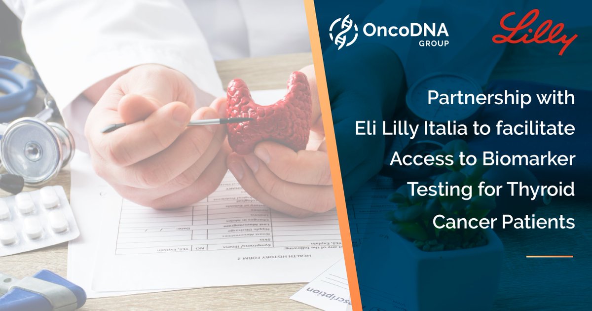 OncoDNA (@oncodna) on Twitter photo We are delighted to communicate about our collaboration with <a href="/LillyPad/">Former Account of Eli Lilly and Company</a> - Italia to broaden access to biomarker testing for #thyroid cancer patients 🧬.
Discover all details in our press release: ow.ly/5o0a50LMYY0
#oncodna #oncodeep #cancer #precisiononcology #NGS We are delighted to communicate about our collaboration with <a href="/LillyPad/">Former Account of Eli Lilly and Company</a> - Italia to broaden access to biomarker testing for #thyroid cancer patients 🧬.
Discover all details in our press release: ow.ly/5o0a50LMYY0
#oncodna #oncodeep #cancer #precisiononcology #NGS