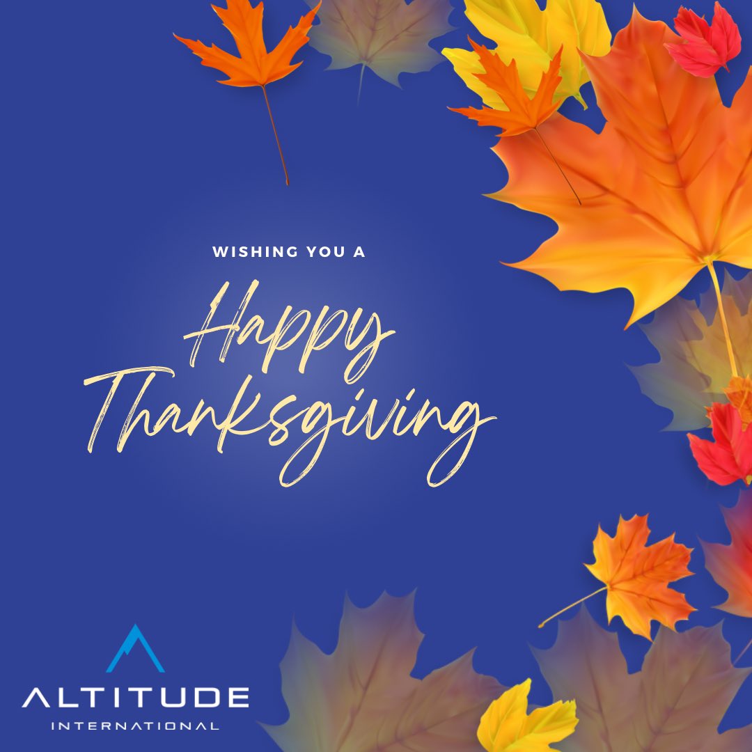 The Altitude International Team Wishes Everyone a Happy Thanksgiving!
$ALTD #ALTD #ALTDwater #ALTDchambers #ALTDIntl #ALTDacademies #Thanksgiving #HappyThanksgiving #Thanksgiving2022