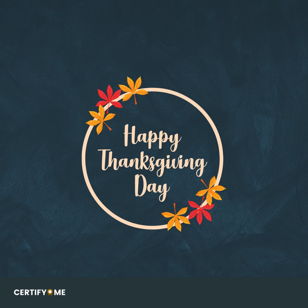 me_certify's tweet photo. We hope your day is filled with love, laughter, and gratitude. 

Happy Thanksgiving! 😊😊

Without you, we would not be where we are today, and we’re so thankful for all of your support throughout the year. https://t.co/Zwx9yFgPZ3