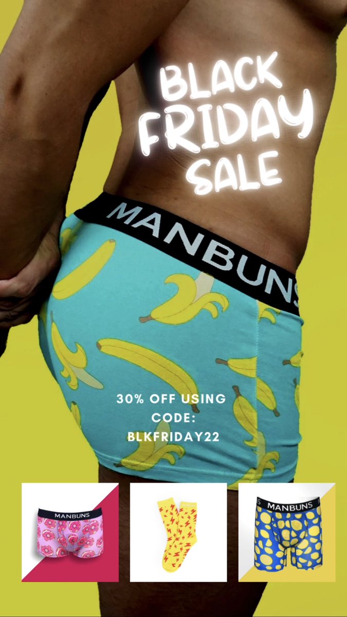 mymanbuns's tweet photo. Use code “BLKFRIDAY22” to receive 30% off boxers briefs, trunks, briefs and socks only until Monday at 11:30pm CST. Don’t miss out. 

#mensunderwear #stockingstuffers  #smallbusiness #mymanbuns #blackfridaysale #cybermonday #giftsforhim #LGBTQ https://t.co/DX4HTWB50K
