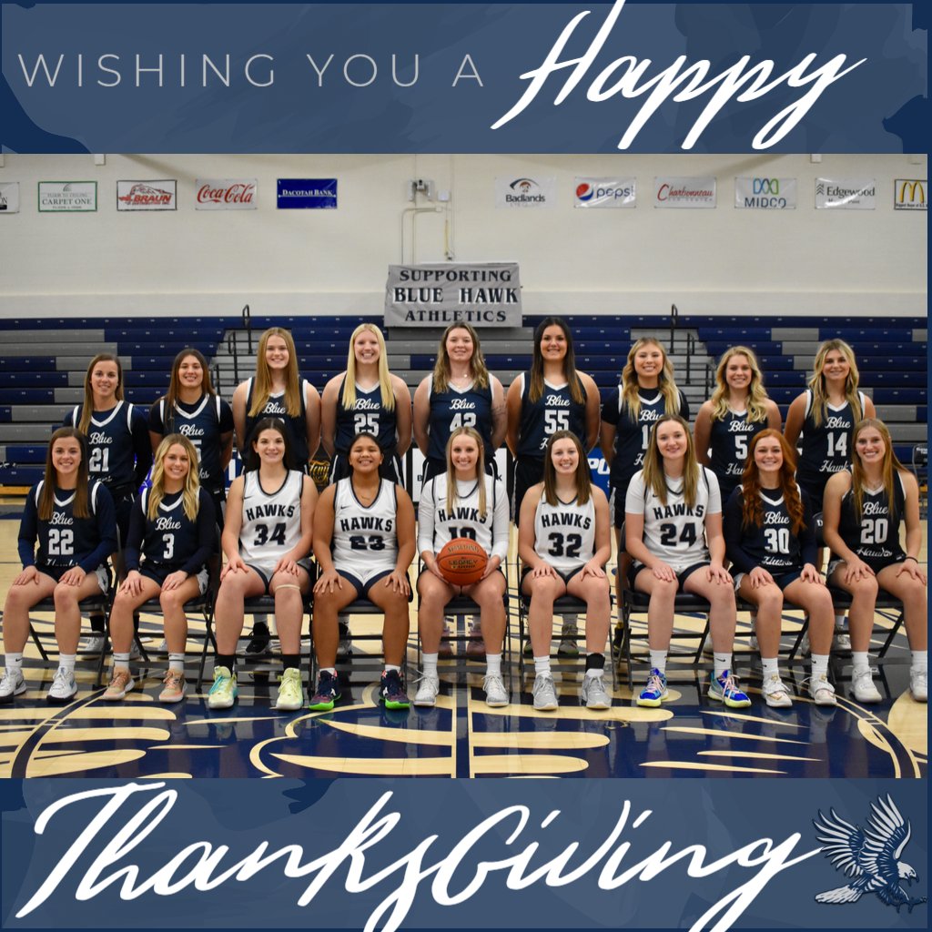Happy Turkey Day from our Squad to yours! We are fortunate to have a bunch of families traveling to Dickinson for a HOME holiday tournament!!!
#hawksareup