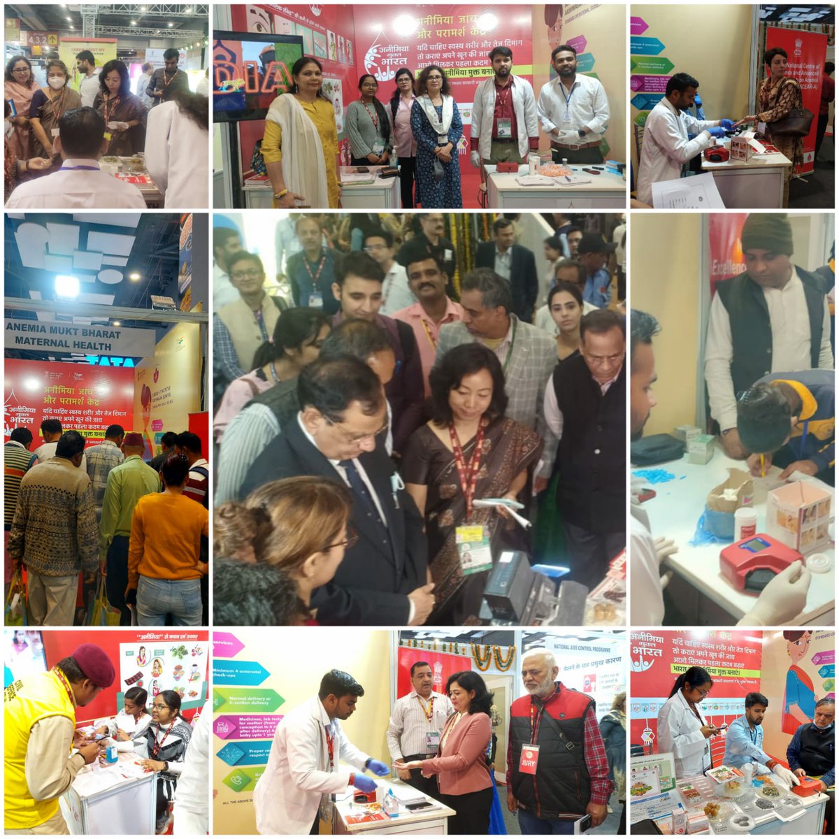 a_ncear's tweet photo. More than 1600 hemoglobin test done till yesterday #TestandTalk camp at #IITF2022, organised by @a_ncear under aegis of @MoHFW_INDIA
52% females & 20% males are anemic
Get your hemoglobin checked now! Health Pavilion-Hall No.5 #IITF2022
@NITIAayog @aiims_newdelhi @UNICEFIndia https://t.co/ITCigFC3Q6