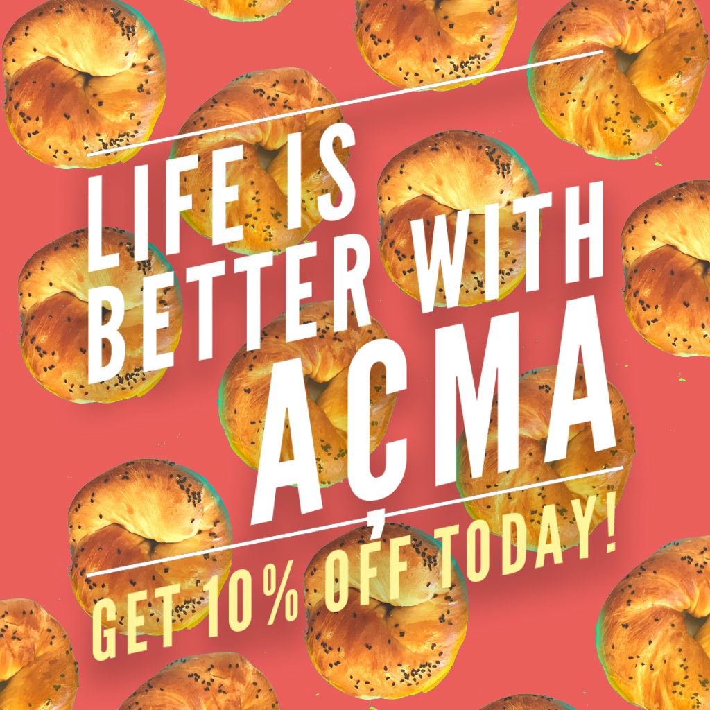 Life is better with Açma. Get Açma today with %10 off!

Please show this ad when you obtain your happy hour promotion.

#açma #Galata #toronto #turkiye #pastry #torontoeats #etobicokeeats #etobicoke #turkishfood #breakfast #brunch #lunch