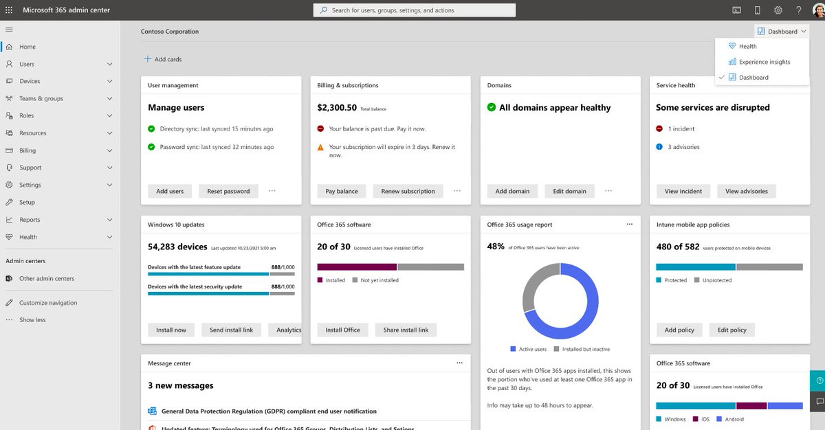 download m365 admin center download m365 admin center