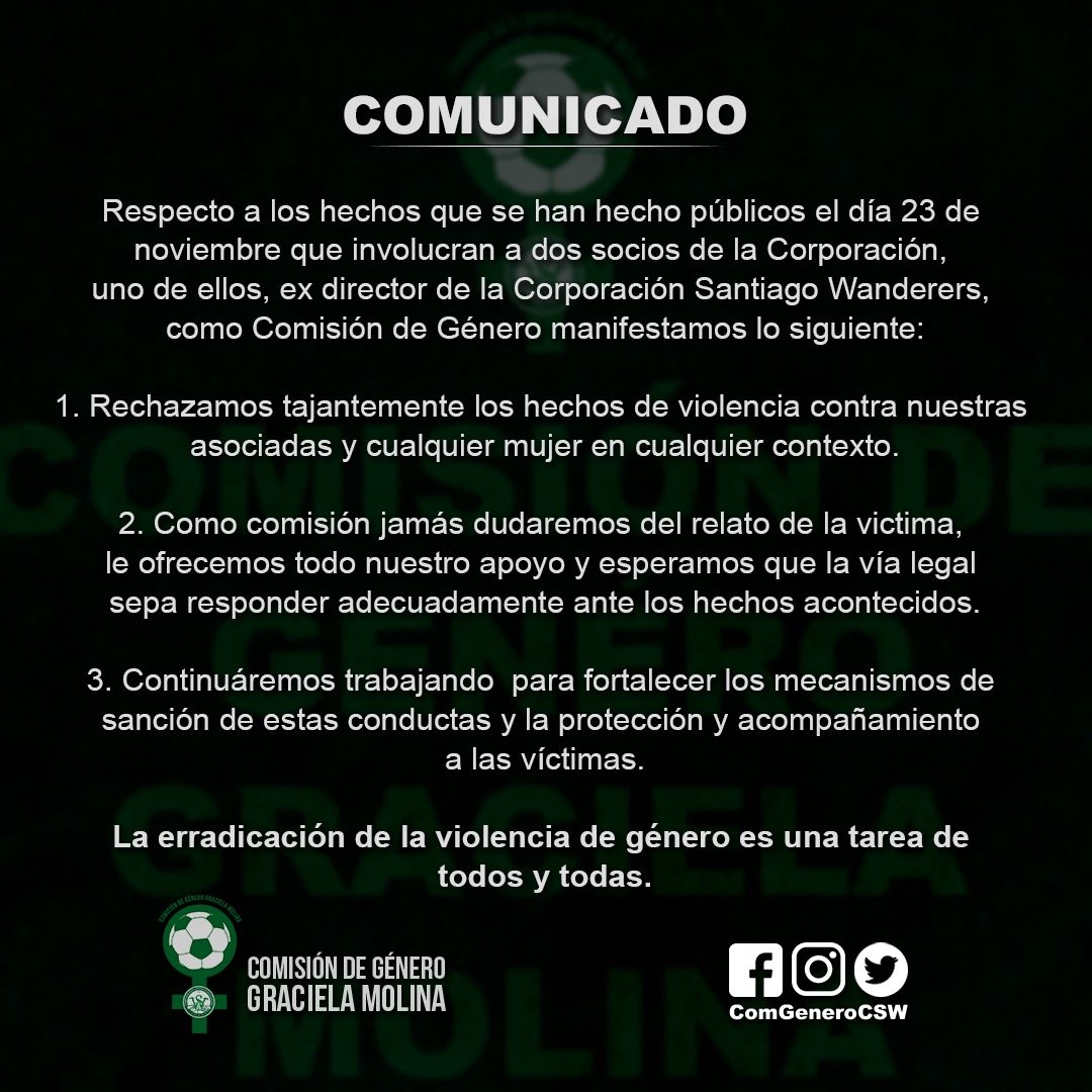 Comunicado público. 

#NuncaMasSinNosotras 
#LaViolenciaNOEsUnJuego