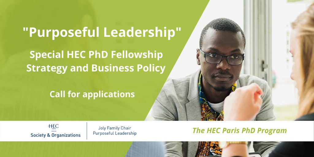 #HECProf @rudyOrg is looking for highly motivated, outstanding #PhD students to work with him on Purposeful Leadership. Additional fellowship to the PhD Strategy and Business Policy scholarship. Learn more here, hec.edu/en/doctoral-pr… @HECParisSnO