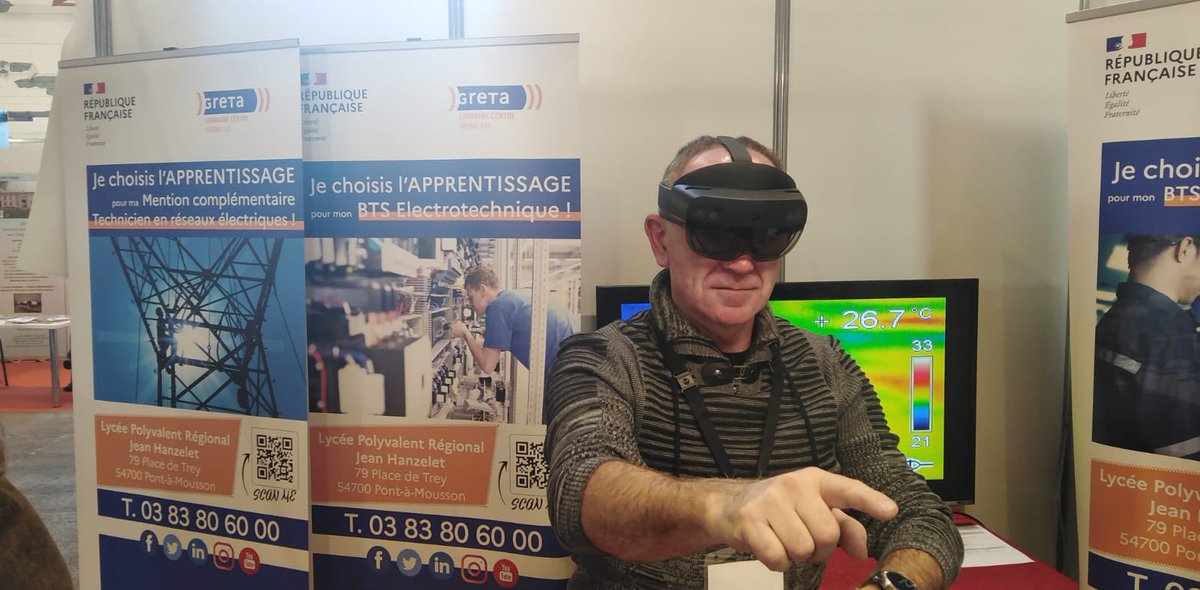 Oriaction 2022 - le lycée Hanzelet de Pont-a-Mousson est présent sur le salon : démonstrations de réalité augmentée, informations sur nos formations en initiale ou par apprentissage...Merci aux collègues présents sur le stand jusqu'à samedi.