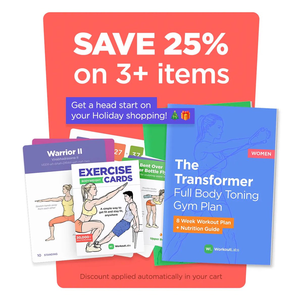 Save 25% on 3+ items at our store and get a head start on your Holiday shopping! 🎄🎁 Workoutlabs.shop