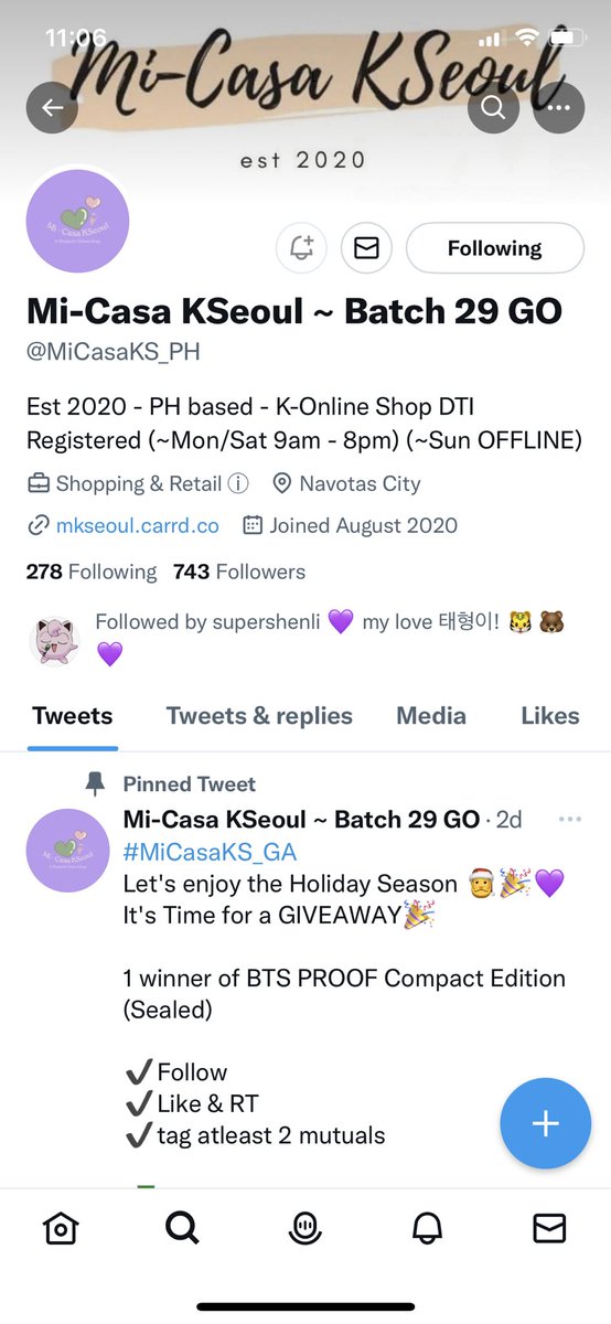 ElMariaJIN23's tweet photo. @MiCasaKS_PH 💜 @bleumin07 @Euphoriana5 https://t.co/Q1Sb8Jt3cL